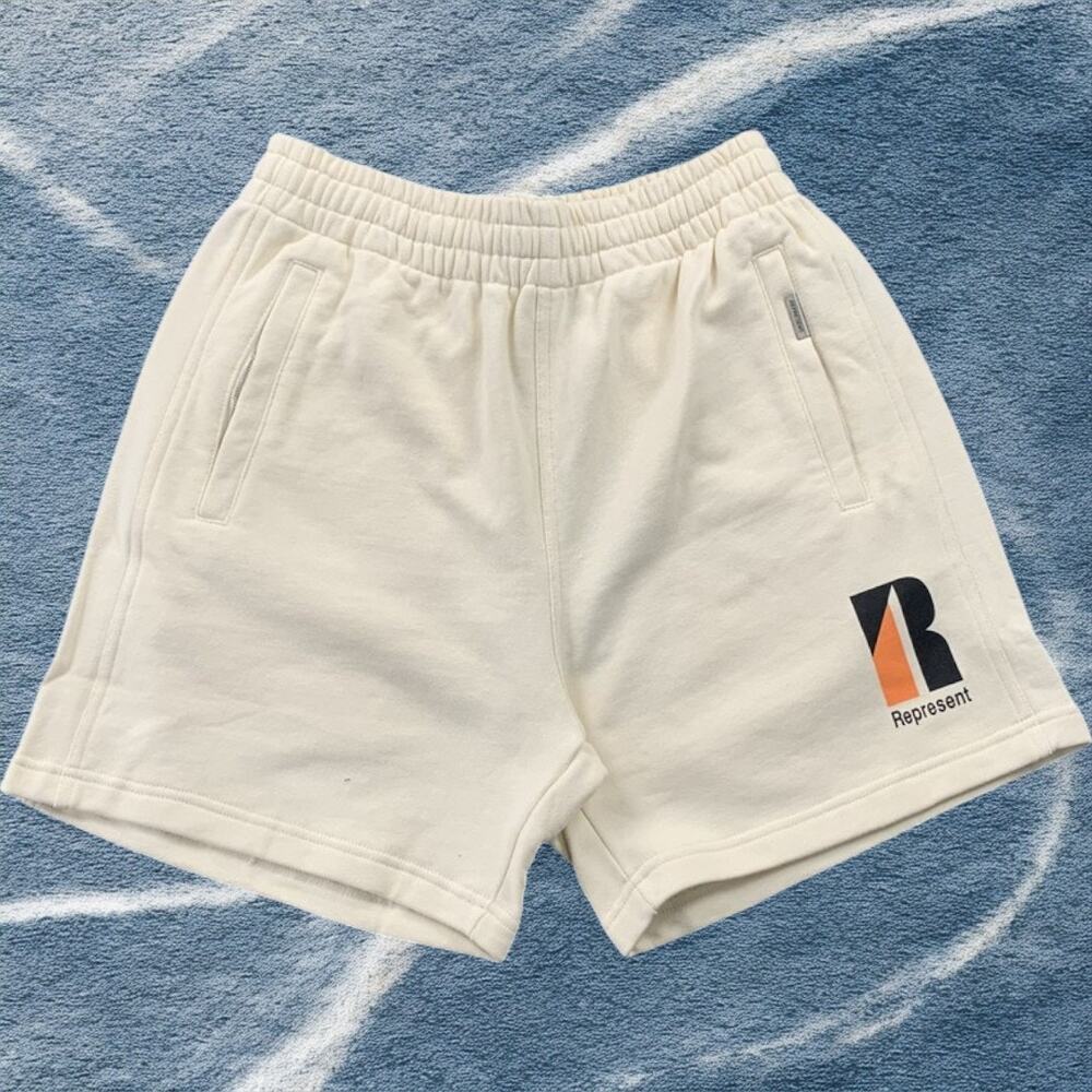 Rhude Cream Athletic Shorts